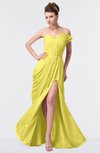 ColsBM Gwen Yellow Iris Elegant A-line Strapless Sleeveless Backless Floor Length Plus Size Bridesmaid Dresses