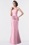 ColsBM Aria Baby Pink Classic Trumpet Sleeveless Backless Floor Length Bridesmaid Dresses