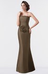 ColsBM Aria Cocoa Brown Classic Trumpet Sleeveless Backless Floor Length Bridesmaid Dresses