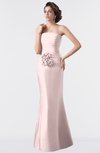 ColsBM Aria Coral Pink Classic Trumpet Sleeveless Backless Floor Length Bridesmaid Dresses