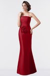 ColsBM Aria Haute Red Classic Trumpet Sleeveless Backless Floor Length Bridesmaid Dresses