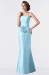ColsBM Aria Ice Blue Classic Trumpet Sleeveless Backless Floor Length Bridesmaid Dresses