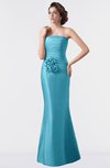 ColsBM Aria Maui Blue Classic Trumpet Sleeveless Backless Floor Length Bridesmaid Dresses