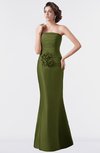 ColsBM Aria Olive Green Classic Trumpet Sleeveless Backless Floor Length Bridesmaid Dresses