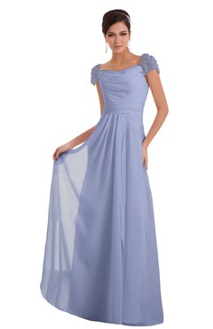 ColsBM Carlee Lavender Elegant A-line Wide Square Short Sleeve Appliques Bridesmaid Dresses