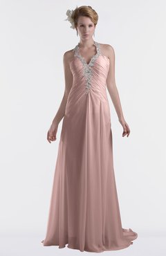 ColsBM Eden Blush Pink Cinderella A-line Sweetheart Sleeveless Criss-cross Straps Brush Train Plus Size Bridesmaid Dresses