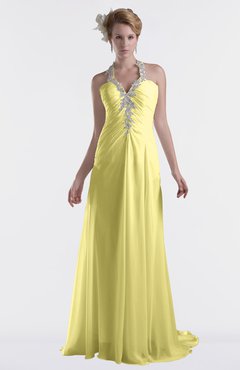 ColsBM Eden Daffodil Cinderella A-line Sweetheart Sleeveless Criss-cross Straps Brush Train Plus Size Bridesmaid Dresses
