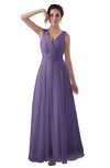 ColsBM Kalani Lilac Modern A-line V-neck Zipper Floor Length Plus Size Bridesmaid Dresses