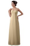 ColsBM Erin Apricot Gelato Informal A-line Spaghetti Sleeveless Floor Length Ruching Plus Size Bridesmaid Dresses