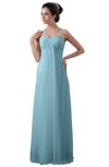 ColsBM Erin Aqua Informal A-line Spaghetti Sleeveless Floor Length Ruching Plus Size Bridesmaid Dresses