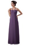 ColsBM Erin Chinese Violet Informal A-line Spaghetti Sleeveless Floor Length Ruching Plus Size Bridesmaid Dresses