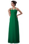 ColsBM Erin Green Informal A-line Spaghetti Sleeveless Floor Length Ruching Plus Size Bridesmaid Dresses