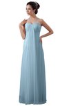 ColsBM Erin Ice Blue Informal A-line Spaghetti Sleeveless Floor Length Ruching Plus Size Bridesmaid Dresses
