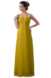 ColsBM Erin Lemon Curry Informal A-line Spaghetti Sleeveless Floor Length Ruching Plus Size Bridesmaid Dresses