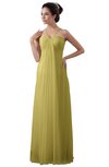 ColsBM Erin Misted Yellow Informal A-line Spaghetti Sleeveless Floor Length Ruching Plus Size Bridesmaid Dresses