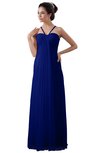 ColsBM Erin Nautical Blue Informal A-line Spaghetti Sleeveless Floor Length Ruching Plus Size Bridesmaid Dresses