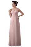 ColsBM Erin Pastel Pink Informal A-line Spaghetti Sleeveless Floor Length Ruching Plus Size Bridesmaid Dresses