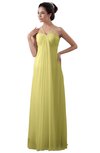 ColsBM Erin Pastel Yellow Informal A-line Spaghetti Sleeveless Floor Length Ruching Plus Size Bridesmaid Dresses