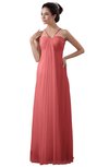 ColsBM Erin Shell Pink Informal A-line Spaghetti Sleeveless Floor Length Ruching Plus Size Bridesmaid Dresses