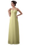 ColsBM Erin Soft Yellow Informal A-line Spaghetti Sleeveless Floor Length Ruching Plus Size Bridesmaid Dresses