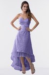 ColsBM Isabel Aster Purple Simple A-line Zipper Tea Length Paillette Plus Size Bridesmaid Dresses