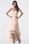 ColsBM Isabel Fresh Salmon Simple A-line Zipper Tea Length Paillette Plus Size Bridesmaid Dresses