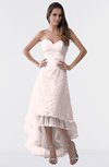 ColsBM Isabel Petal Pink Simple A-line Zipper Tea Length Paillette Plus Size Bridesmaid Dresses