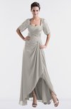 ColsBM Emilia Ashes Of Roses Modest Sweetheart Short Sleeve Zip up Floor Length Plus Size Bridesmaid Dresses