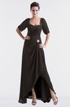 ColsBM Emilia Java Modest Sweetheart Short Sleeve Zip up Floor Length Plus Size Bridesmaid Dresses