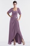 ColsBM Emilia Valerian Modest Sweetheart Short Sleeve Zip up Floor Length Plus Size Bridesmaid Dresses