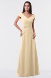 ColsBM Madelyn Apricot Gelato Informal A-line Portrait Zipper Floor Length Ruching Plus Size Bridesmaid Dresses