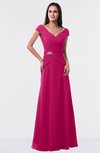 ColsBM Madelyn Beetroot Purple Informal A-line Portrait Zipper Floor Length Ruching Plus Size Bridesmaid Dresses