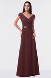 ColsBM Madelyn Burgundy Informal A-line Portrait Zipper Floor Length Ruching Plus Size Bridesmaid Dresses