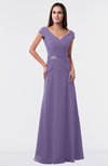ColsBM Madelyn Chalk Violet Informal A-line Portrait Zipper Floor Length Ruching Plus Size Bridesmaid Dresses