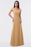 ColsBM Madelyn Desert Mist Informal A-line Portrait Zipper Floor Length Ruching Plus Size Bridesmaid Dresses