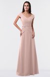 ColsBM Madelyn Dusty Rose Informal A-line Portrait Zipper Floor Length Ruching Plus Size Bridesmaid Dresses