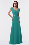 ColsBM Madelyn Emerald Green Informal A-line Portrait Zipper Floor Length Ruching Plus Size Bridesmaid Dresses