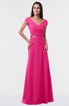 ColsBM Madelyn Fandango Pink Informal A-line Portrait Zipper Floor Length Ruching Plus Size Bridesmaid Dresses