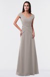 ColsBM Madelyn Fawn Informal A-line Portrait Zipper Floor Length Ruching Plus Size Bridesmaid Dresses