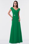 ColsBM Madelyn Green Informal A-line Portrait Zipper Floor Length Ruching Plus Size Bridesmaid Dresses