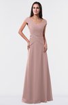 ColsBM Madelyn Nectar Pink Informal A-line Portrait Zipper Floor Length Ruching Plus Size Bridesmaid Dresses