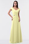 ColsBM Madelyn Wax Yellow Informal A-line Portrait Zipper Floor Length Ruching Plus Size Bridesmaid Dresses