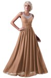 ColsBM Cora Almost Apricot Cute A-line Scoop Sleeveless Zipper Beading Plus Size Bridesmaid Dresses