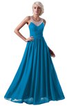 ColsBM Cora Cornflower Blue Cute A-line Scoop Sleeveless Zipper Beading Plus Size Bridesmaid Dresses