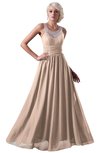 ColsBM Cora Fresh Salmon Cute A-line Scoop Sleeveless Zipper Beading Plus Size Bridesmaid Dresses
