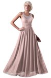 ColsBM Cora Pastel Pink Cute A-line Scoop Sleeveless Zipper Beading Plus Size Bridesmaid Dresses