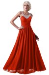 ColsBM Cora Tangerine Tango Cute A-line Scoop Sleeveless Zipper Beading Plus Size Bridesmaid Dresses