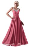 ColsBM Cora Watermelon Cute A-line Scoop Sleeveless Zipper Beading Plus Size Bridesmaid Dresses