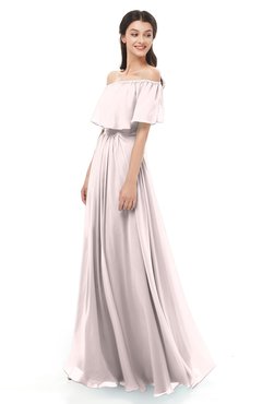 ColsBM Hana Angel Wing Bridesmaid Dresses Romantic Short Sleeve Floor Length Pleated A-line Off The Shoulder