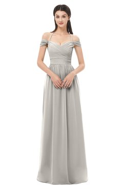 ColsBM Amirah Ashes Of Roses Bridesmaid Dresses Halter Zip up Pleated Floor Length Elegant Short Sleeve